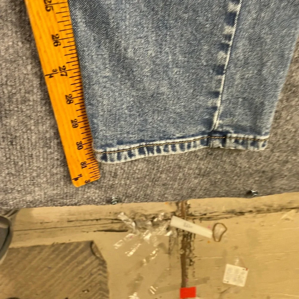Levis 505 Mens Regular Fit Straight Leg Medium Wash Blue Denim Jeans 36x32